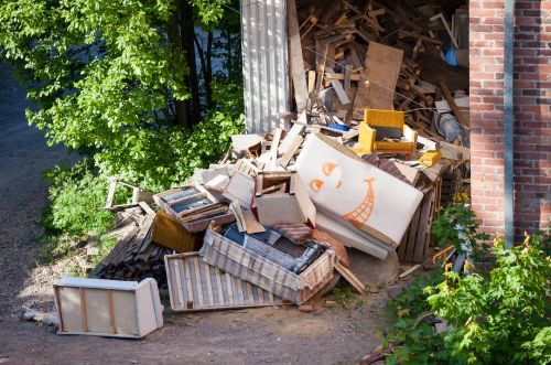 Construction debris removal pile in Osage Beach MO